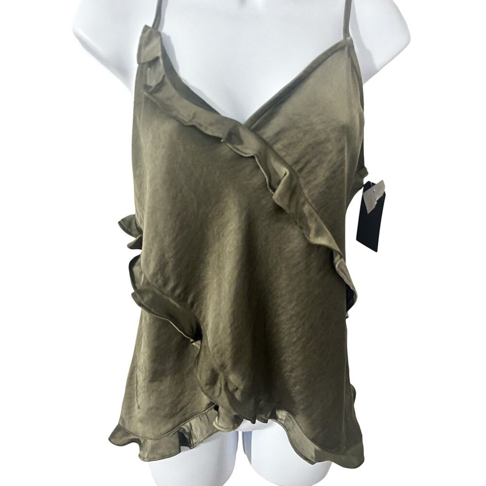 NWT Size Med Melrose & Market Olive Green Satin Cami - Picture 4 of 8